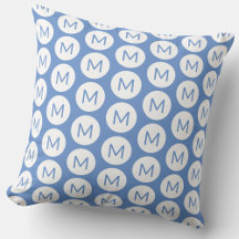 Monogram Initiaal cirkelpatroon blauw gepersonalis