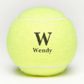 Monogram Initiaal Custom Modern Tennisballen (Voorkant)