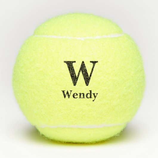 Monogram Initiaal Custom Modern Tennisballen (Voorkant)