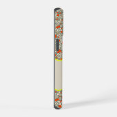 MONOGRAM INITIAAL D GROENE EN RODE BLOEMETJES iPhone 15 CASE (Rechterkant)
