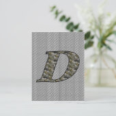 Monogram Initiaal D Hortensia Bloemen Briefkaart (Staand voorkant)