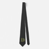 Monogram Initiaal D Madeliefjes Bloemkunst Stropdas (Voorkant)