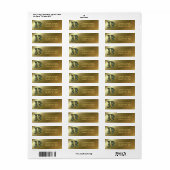 Monogram Initiaal D Madeliefjes Kunst Retouradres  Etiket (Full Sheet)