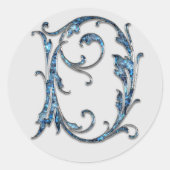 monogram initiaal D stickers (Voorkant)