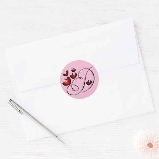 monogram initiaal D stickers (Envelop)