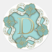 monogram initiaal D stickers (Voorkant)