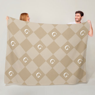 Monogram Initiaal Diamond - Luxe look Deken