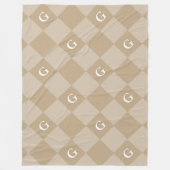 Monogram Initiaal Diamond - Luxe look Deken (Voorkant)