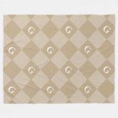 Monogram Initiaal Diamond - Luxe look Deken (Voorkant (Horizontaal))