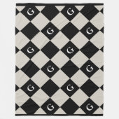 Monogram Initiaal Diamond - Luxe look Deken (Voorkant)