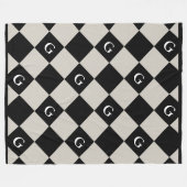 Monogram Initiaal Diamond - Luxe look Deken (Voorkant (Horizontaal))