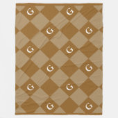 Monogram Initiaal Diamond - Luxe look Deken (Voorkant)