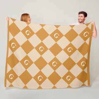 Monogram Initiaal Diamond - Luxe look Deken