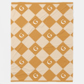 Monogram Initiaal Diamond - Luxe look Deken (Voorkant)