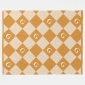 Monogram Initiaal Diamond - Luxe look Deken (Voorkant (Horizontaal))