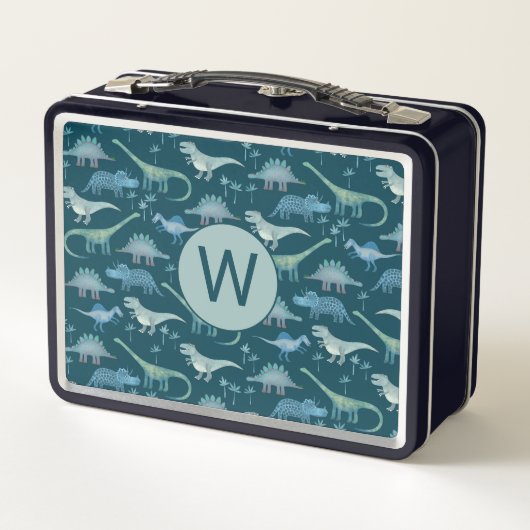 Monogram Initiaal Dinosaur Pattern (Achterkant)