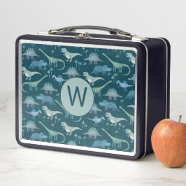 Monogram Initiaal Dinosaur Pattern