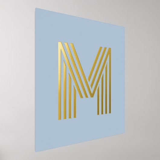 Monogram initiaal dusty blauw om het even welke kl folie afdrukken (Laagn)