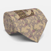 Monogram Initiaal E Elegante Vintage Bloem  Stropdas (Opgerold)
