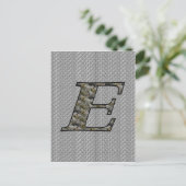 Monogram Initiaal E Hortensia Bloemen Briefkaart (Staand voorkant)