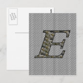 Monogram Initiaal E Hortensia Bloemen Briefkaart (Voorkant / Achterkant)