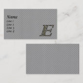 Monogram Initiaal E Hydrangea Visitekaartje (Voorkant / Achterkant)