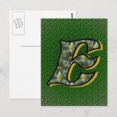 Monogram Initiaal E Madeliefje Bloem Kunst Briefkaart (Voorkant / Achterkant)