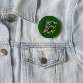 Monogram Initiaal E Madeliefjes Bloemstuk Ronde Button 5,7 Cm (In situ)