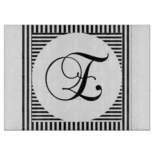 MONOGRAM INITIAAL E SNIJPLANK (Voorkant)