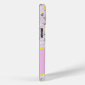 MONOGRAM INITIAAL EEN LILA KLEINE BLOEMETJES Case-Mate iPhone CASE (Achterkant / Rechts)