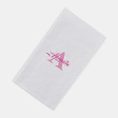 Monogram Initiaal Eenvoudig Aangepaste Naam Roze Z Servet (Hoek)