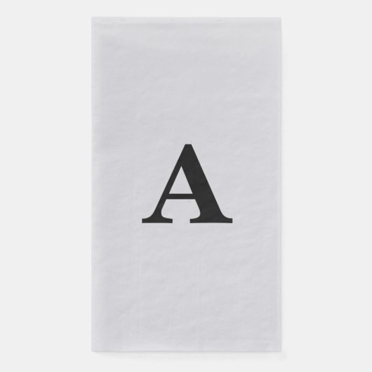 Monogram Initiaal Eenvoudig Elegant Aangepaste Naa Servet (Voorkant)