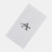 Monogram Initiaal Eenvoudig Elegant Aangepaste Naa Servet (Hoek)