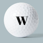 Monogram Initiaal eenvoudig Golfballen<br><div class="desc">Moderne typografie minimalistisch ontwerp van een monogram initiaal dat kan worden aangepast aan het personaliseren.</div>