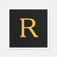 Monogram Initiaal Eigen naam Gold Golden Black