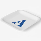 Monogram Initiaal Elegant Elegant Aangepaste Naam  Papieren Bordje (Gebogen)