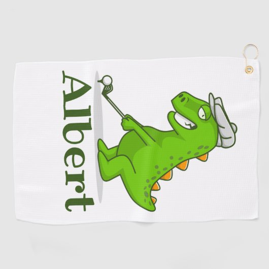 Monogram Initiaal en naam op maat Golfhanddoek (Horizontaal)