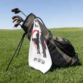 Monogram Initiaal en naam op maat Golfhanddoek