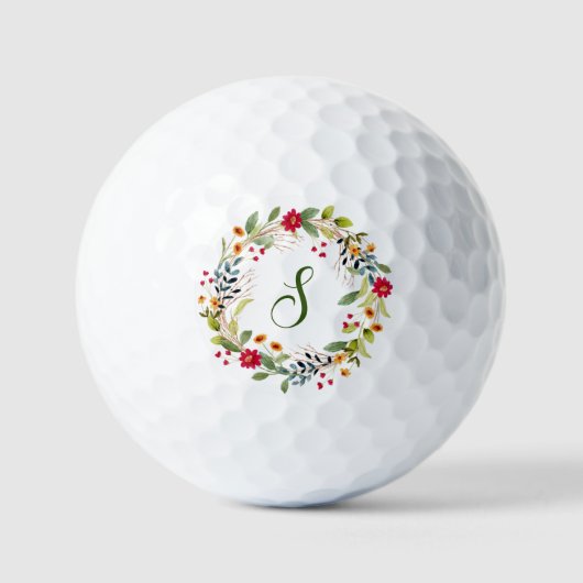 Monogram Initiaal en naam Persoonlijke Golf Balls Golfballen (Voorkant)