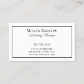 Monogram Initiaal en Naam Zwarte Kassy Visitekaartje (Achterkant)