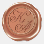 Monogram initiaal enveloppe zegels (Voorkant)