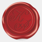 Monogram Initiaal Enveloppe Zegels (Voorkant)