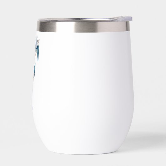 Monogram Initiaal F Blue Floral Waterverf Gift Her (Links)