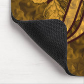 Monogram Initiaal F Gouden Pioenroos Muismat (Hoek)