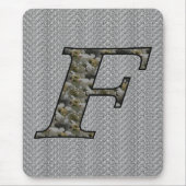 Monogram Initiaal F Hortensia Bloem  Muismat (Voorkant)