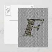 Monogram Initiaal F Hydrangea Bloemen Briefkaart (Voorkant / Achterkant)