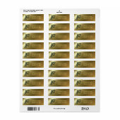 Monogram Initiaal F Madeliefjes Kunst Retouradres Etiket (Full Sheet)