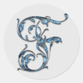 monogram initiaal F sticker (Voorkant)