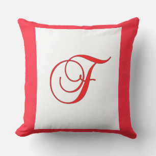 Monogram Initiaal F Vierkante Pluche Tuin- en terr Buitenkussen