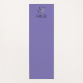 Monogram initiaal F waterverf bloem lavendel Yogamat (Voorkant)
